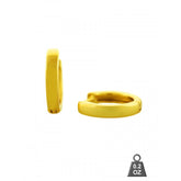 Plain Gold Sterling Silver CZ Earrings